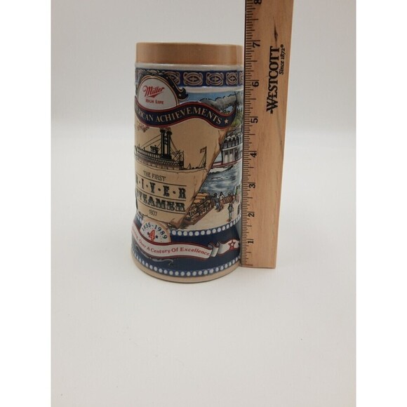 Miller High Life Stein Great American Achievements 4 The First River Steamer - Picture 8 of 8